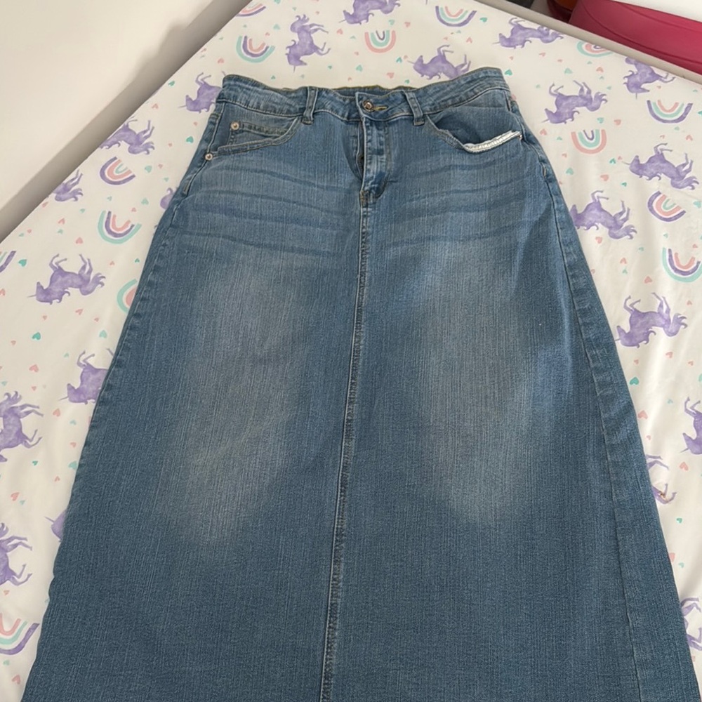 Denim Maxi Skirt